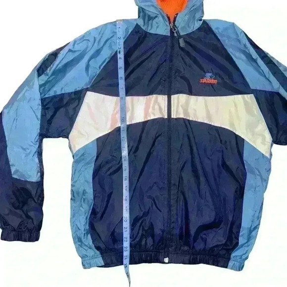 Boy’s Vintage 1990 Starter Jacket Blue Orange XL - Picture 7 of 9